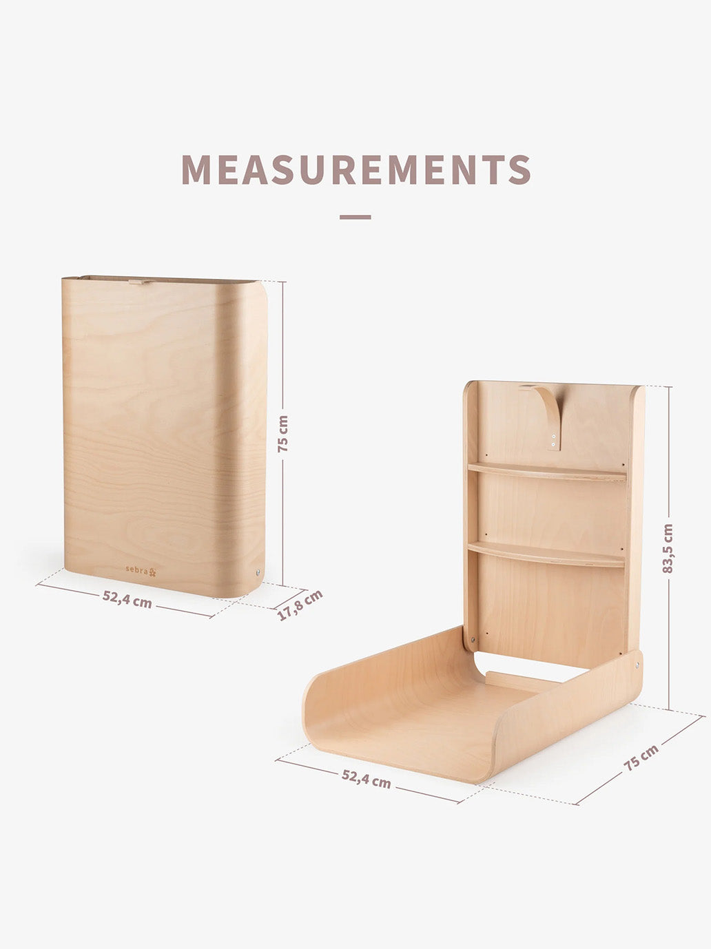 Przewijak Wall-mounted Changing Table Sebra BEBE Concept