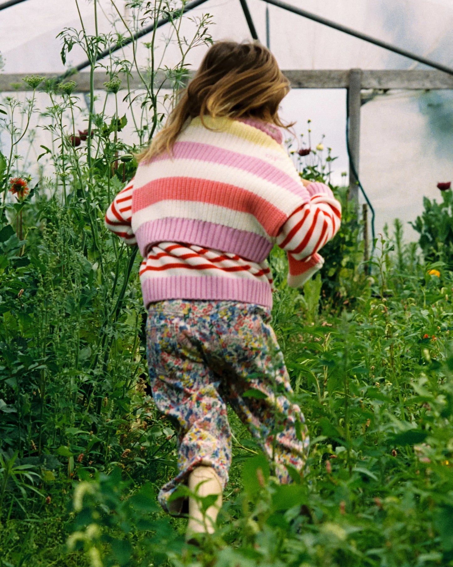 Celosia Jumper Pink Lavander Stripes The New Society BEBE Concept