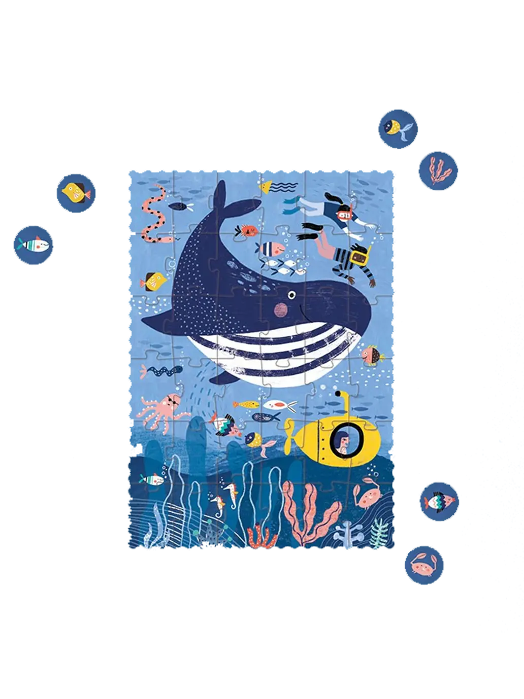 Puzzle kieszonkowe z grą obserwacyjną Ocean Londji BEBE Concept