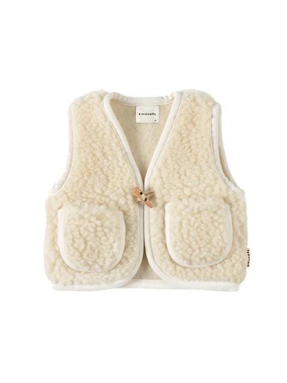 merino wool vest MILK
