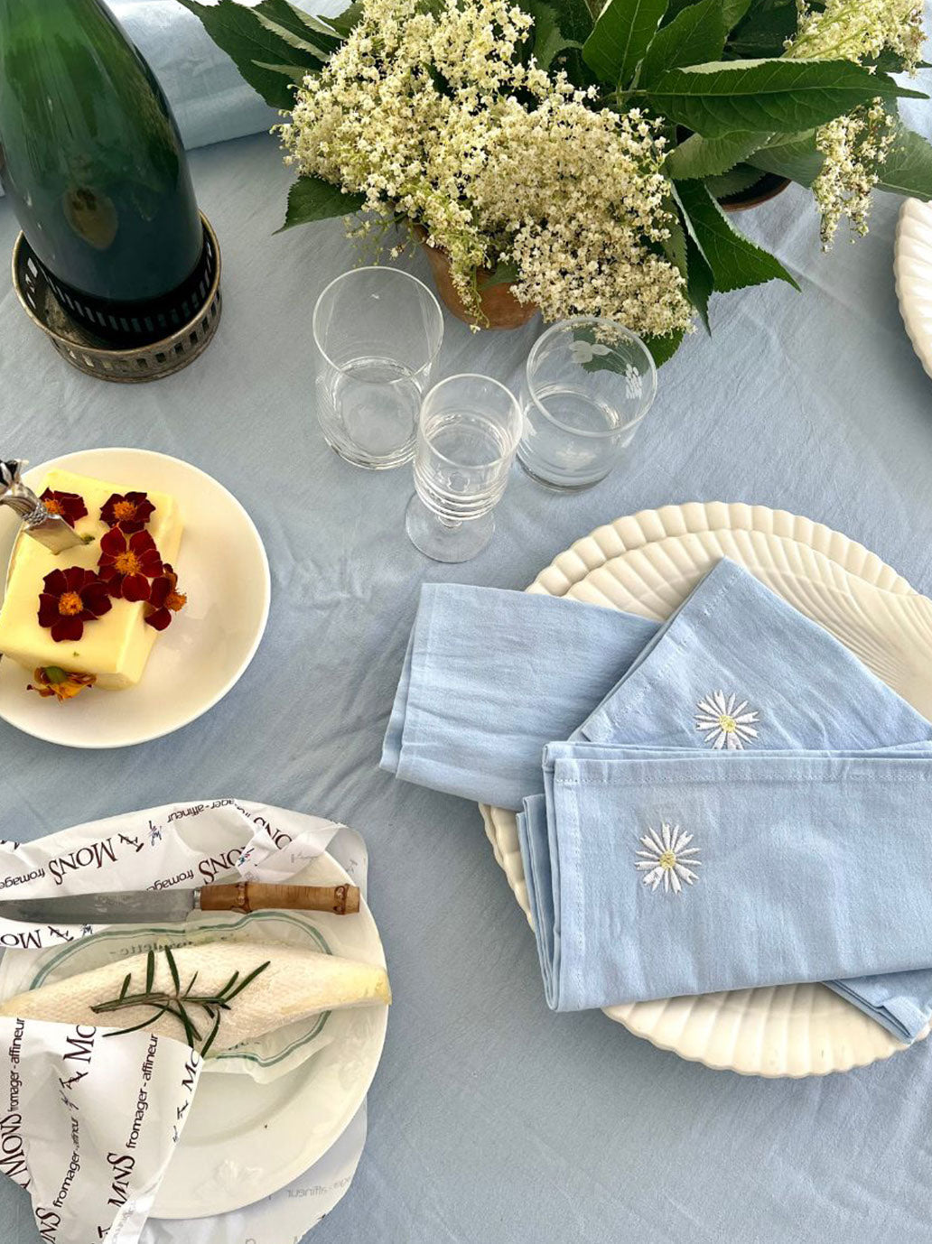 Zestaw bawełnianych serwetek Napkin Set Midnatt BEBE Concept 