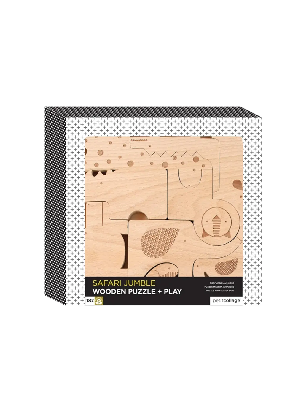 drewniane puzzle safari Petit Collage BEBE Concept 