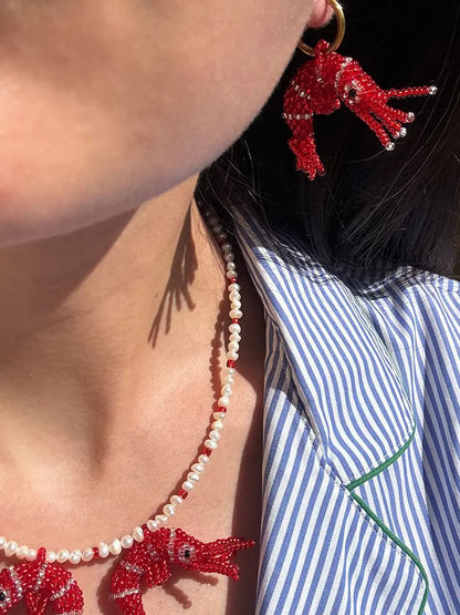 Kolczyki Prawn earrings Amori Mori BEBE Concept 