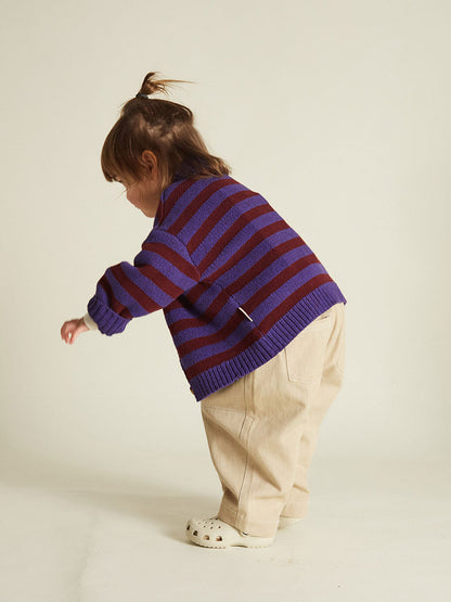 Kardigan Eben Purple Stripe Cardigan Claude&amp;Co BEBE Concept 