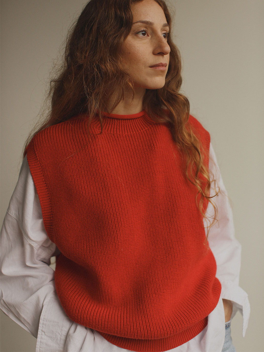 Kamizelka merino Helle Hvid BEBE Concept 