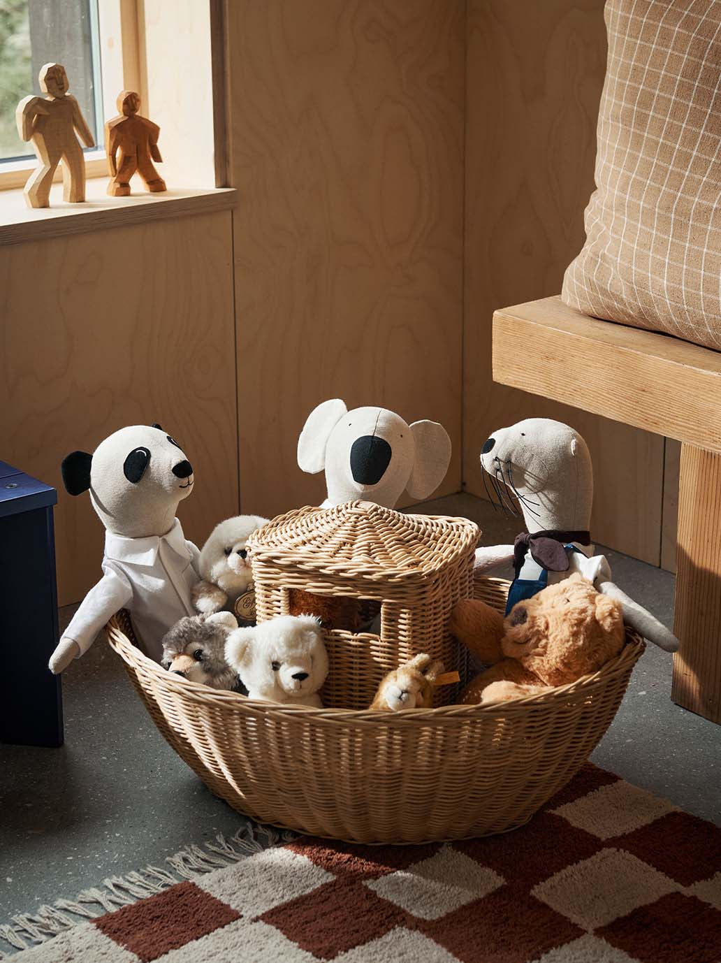 Pleciony kosz na zabawki Ark Ferm Living BEBE Concept 