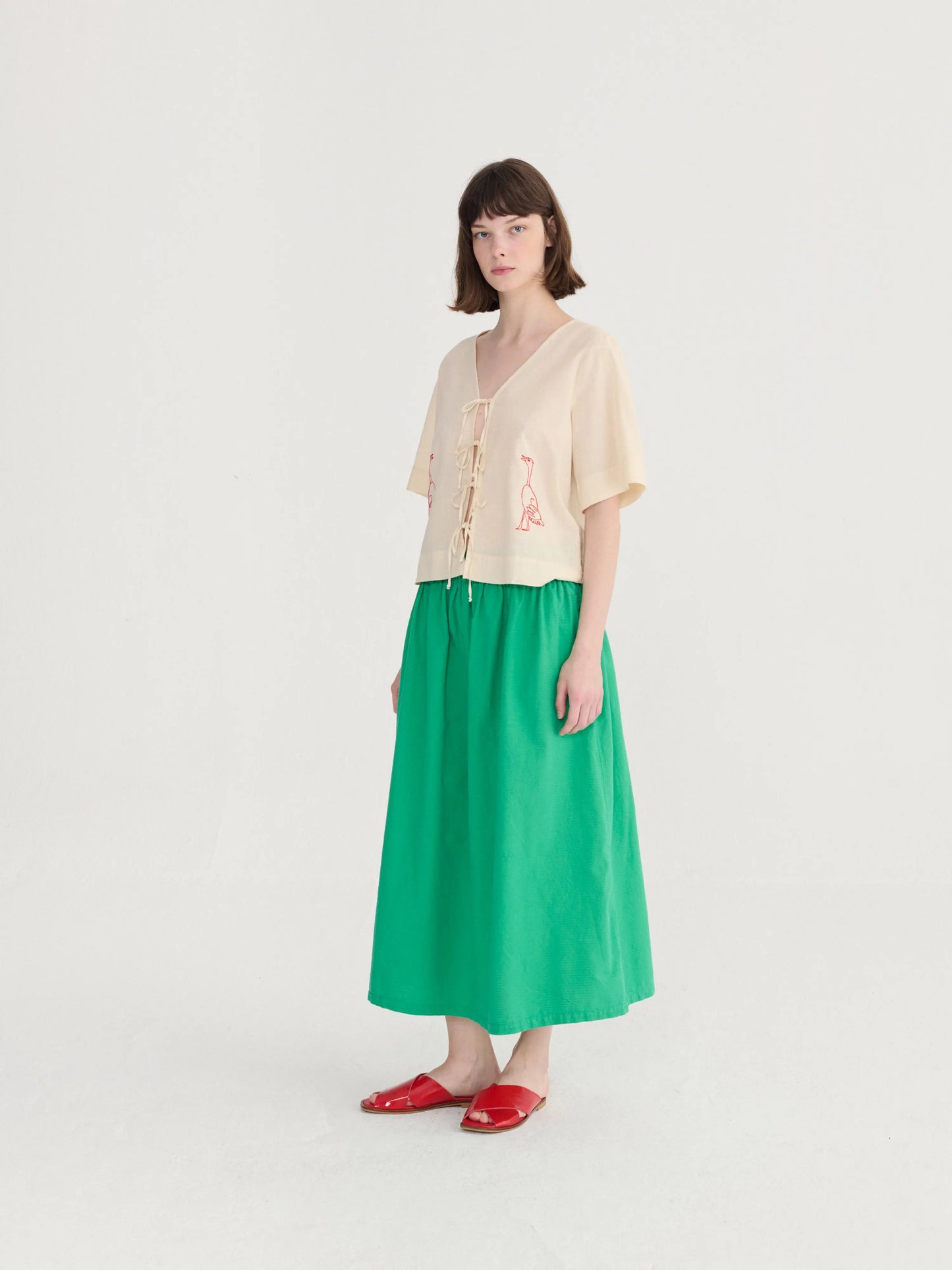 Embroidery tied blouse Bobo Choses BEBE Concept 