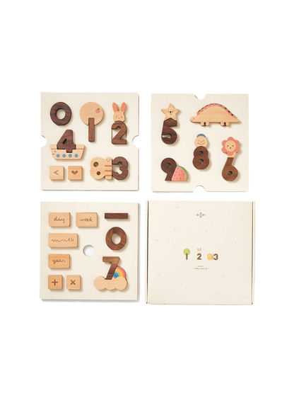 OUTLET Zestaw drewnianych cyfr Numbers Play Block Set bébé concept BEBE Concept 