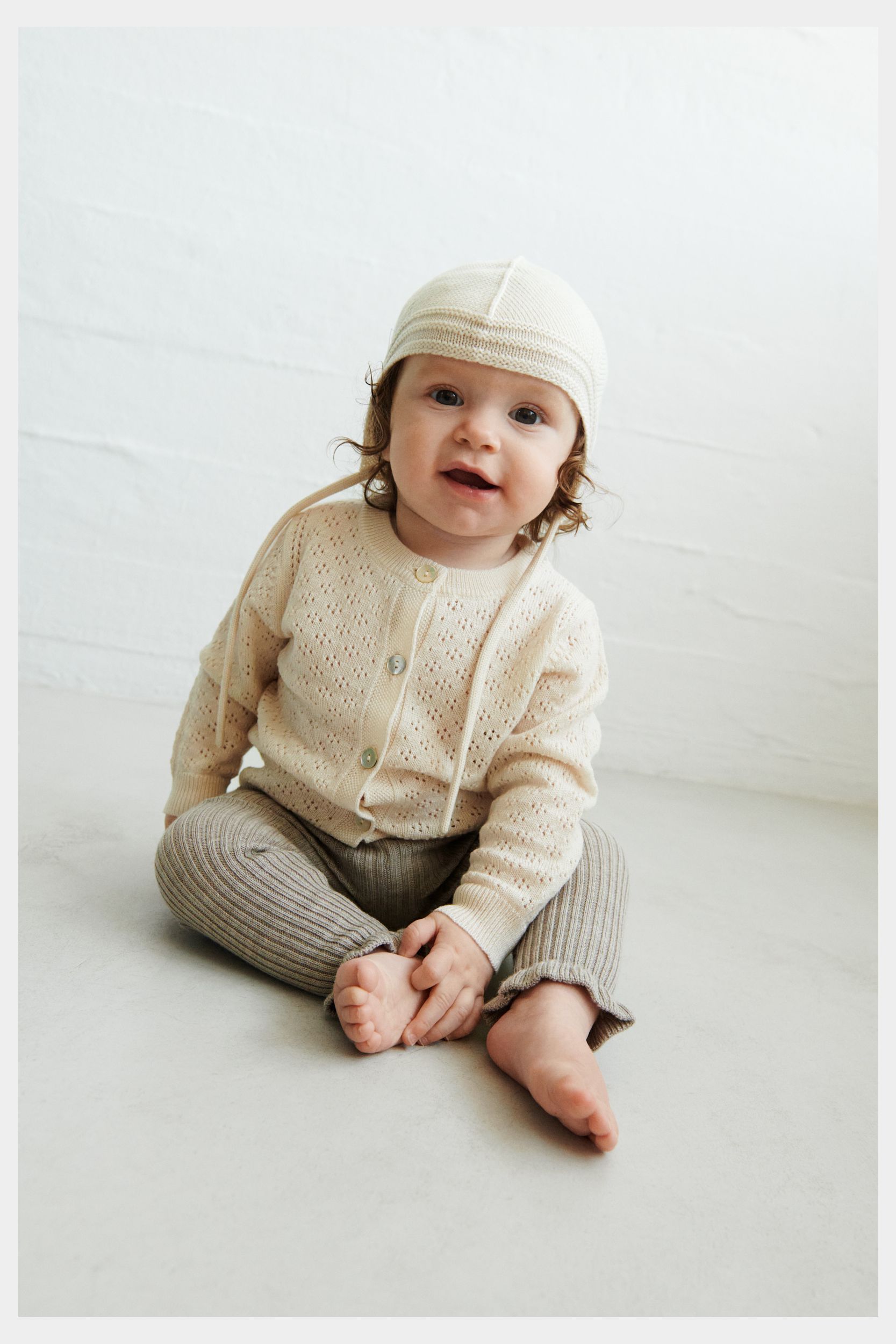 Sweterek merino Baby Pointelle Cardigan FUB BEBE Concept 