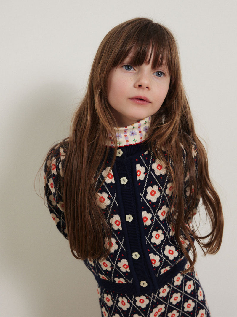 Kardigan Lison cardigan Navy Flower Hello Simone BEBE Concept 