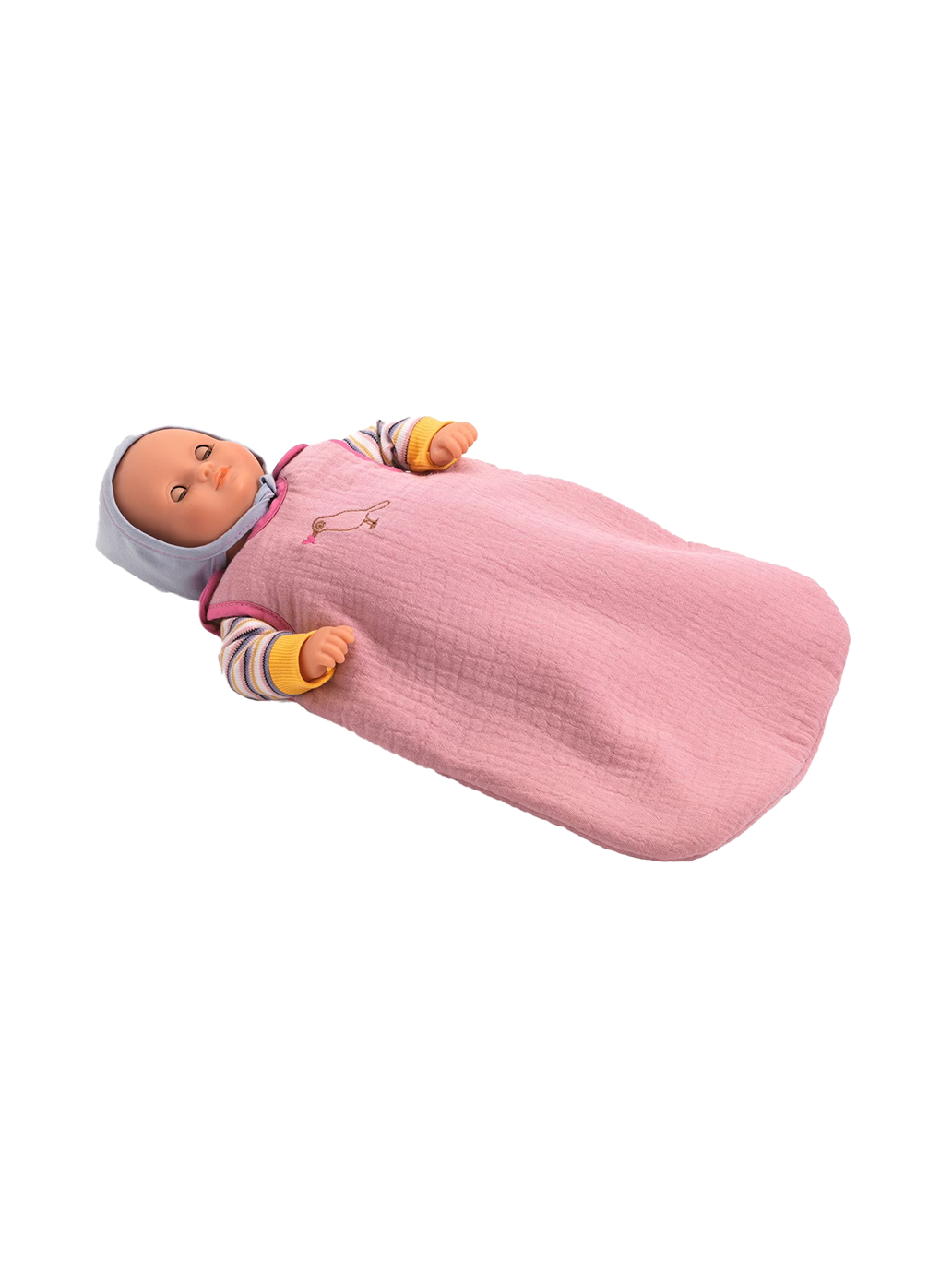 Muślinowy śpiworek do spania dla lalki Pomea Djeco BEBE Concept 