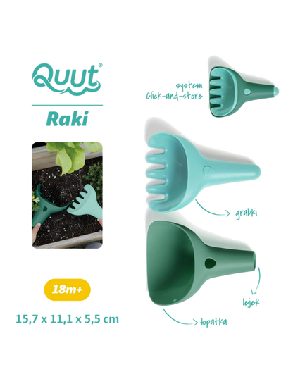 Zestaw łopatka + grabki Raki Quut BEBE Concept 