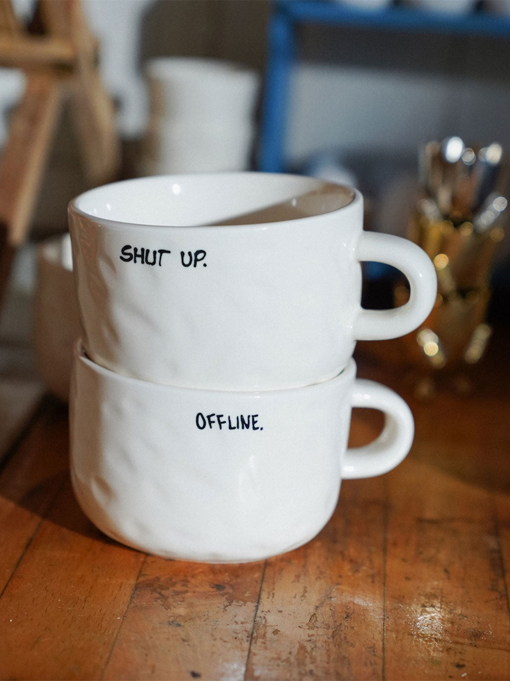 Ceramiczny kubek do cappuccino Offline Anna + Nina BEBE Concept 