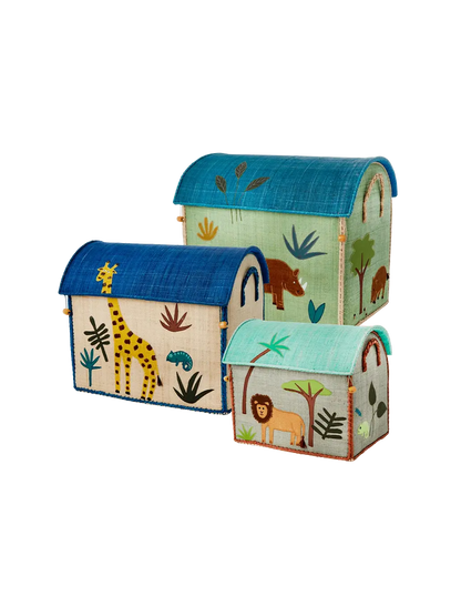 Zestaw 3 koszy Raffia Storage House RICE BEBE Concept 