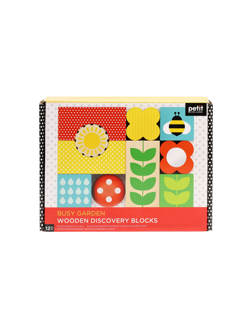 Drewniane klocki sensoryczne Busy Garden Petit Collage BEBE Concept 