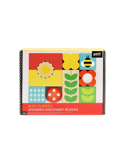 Drewniane klocki sensoryczne Busy Garden Petit Collage BEBE Concept 