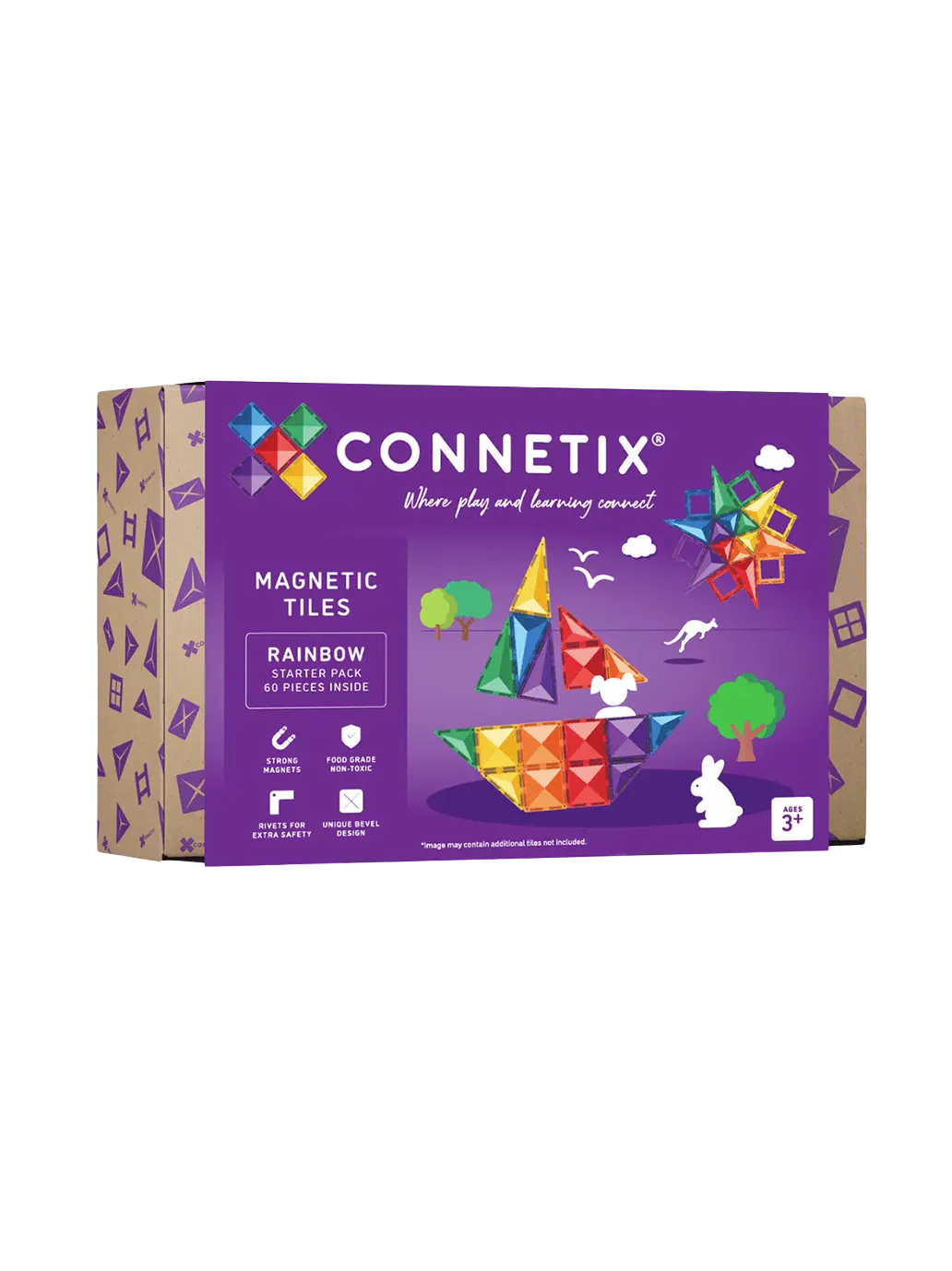 Klocki magnetyczne Rainbow Starter Pack Connetix BEBE Concept 