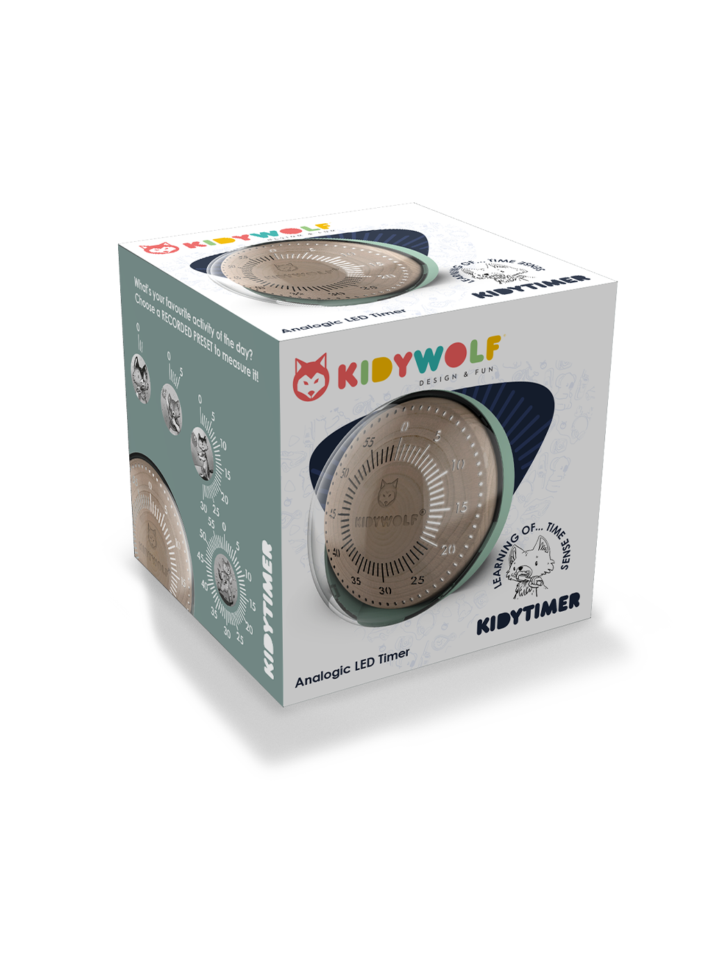 Analogowy timer dla dzieci Kidytimer Kidywolf BEBE Concept 
