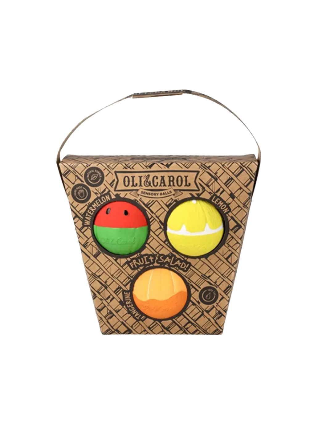 Piłki sensoryczne z kauczuku Fruit Salad Oli & Carol BEBE Concept 
