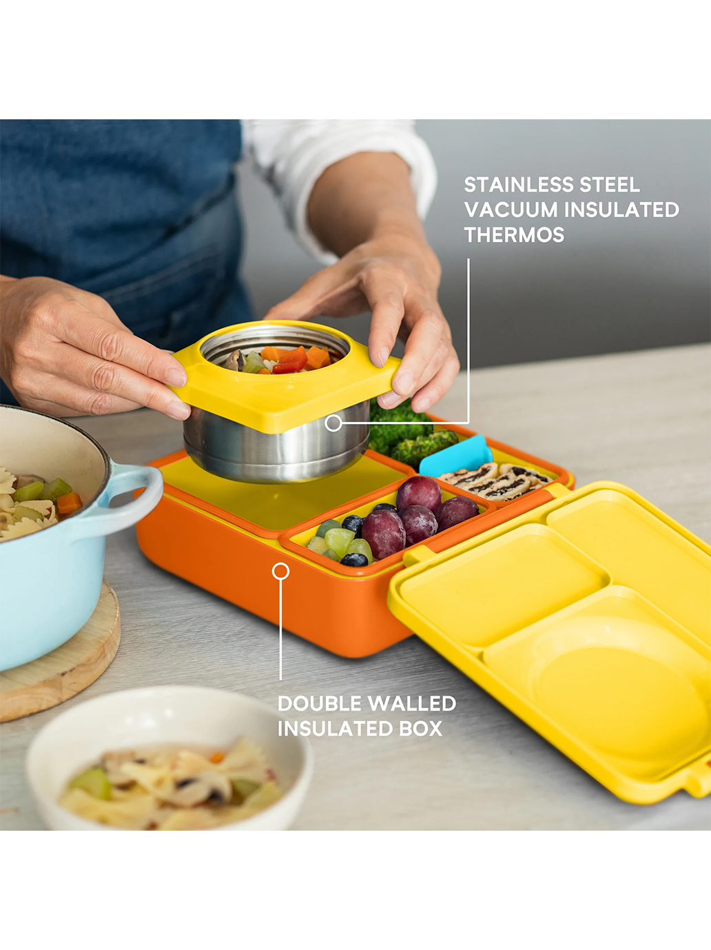OmieBox lunchbox z termosem i przegródkami OMIE BEBE Concept 