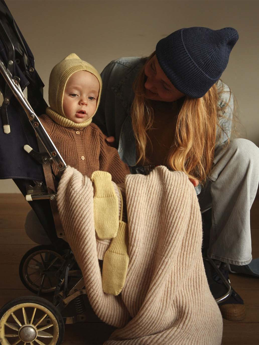 Miękkie rękawiczki z wełny merino Hvid BEBE Concept 