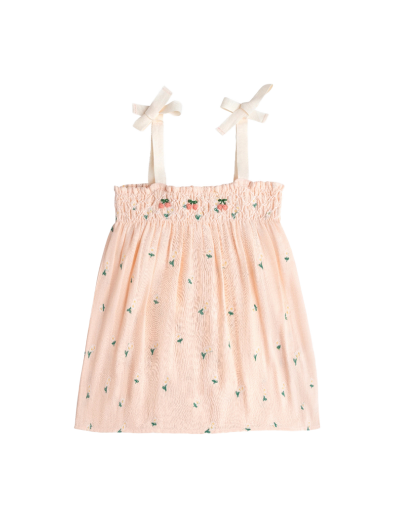 Bluzka na ramiączkach z ozdobnymi haftami Emile et Ida BEBE Concept 