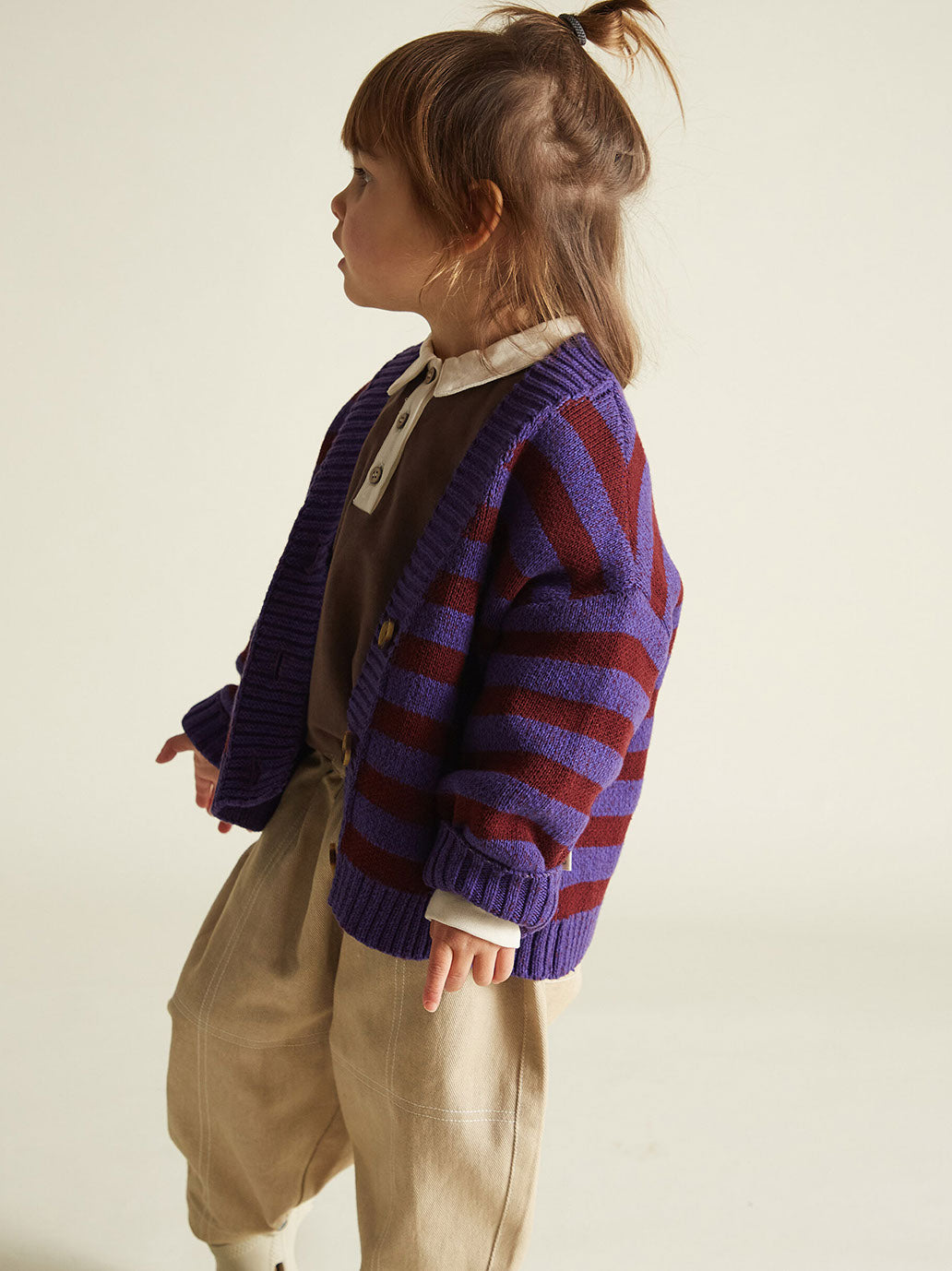 Kardigan Eben Purple Stripe Cardigan Claude&amp;Co BEBE Concept 