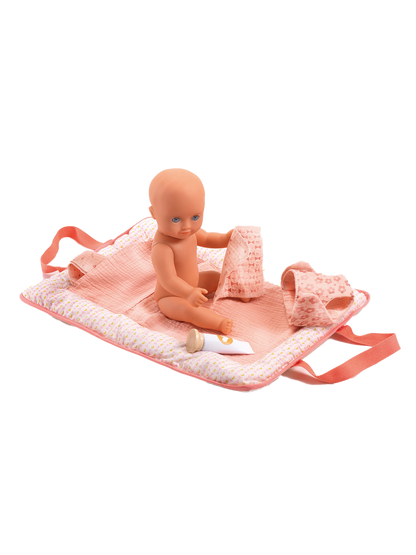 Torba z przewijakiem dla lalki Pomea Djeco BEBE Concept 