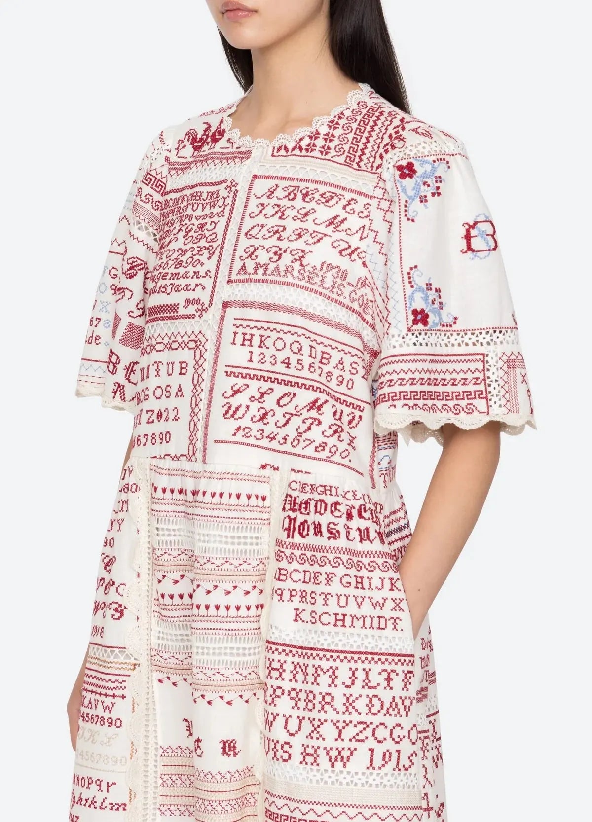 Kit embroidery midi dress SEA New York BEBE Concept 
