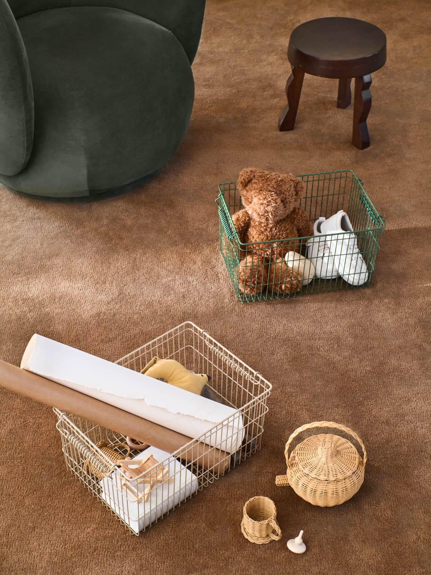 Zestaw stalowych koszy do przechowywania Cala Ferm Living BEBE Concept 
