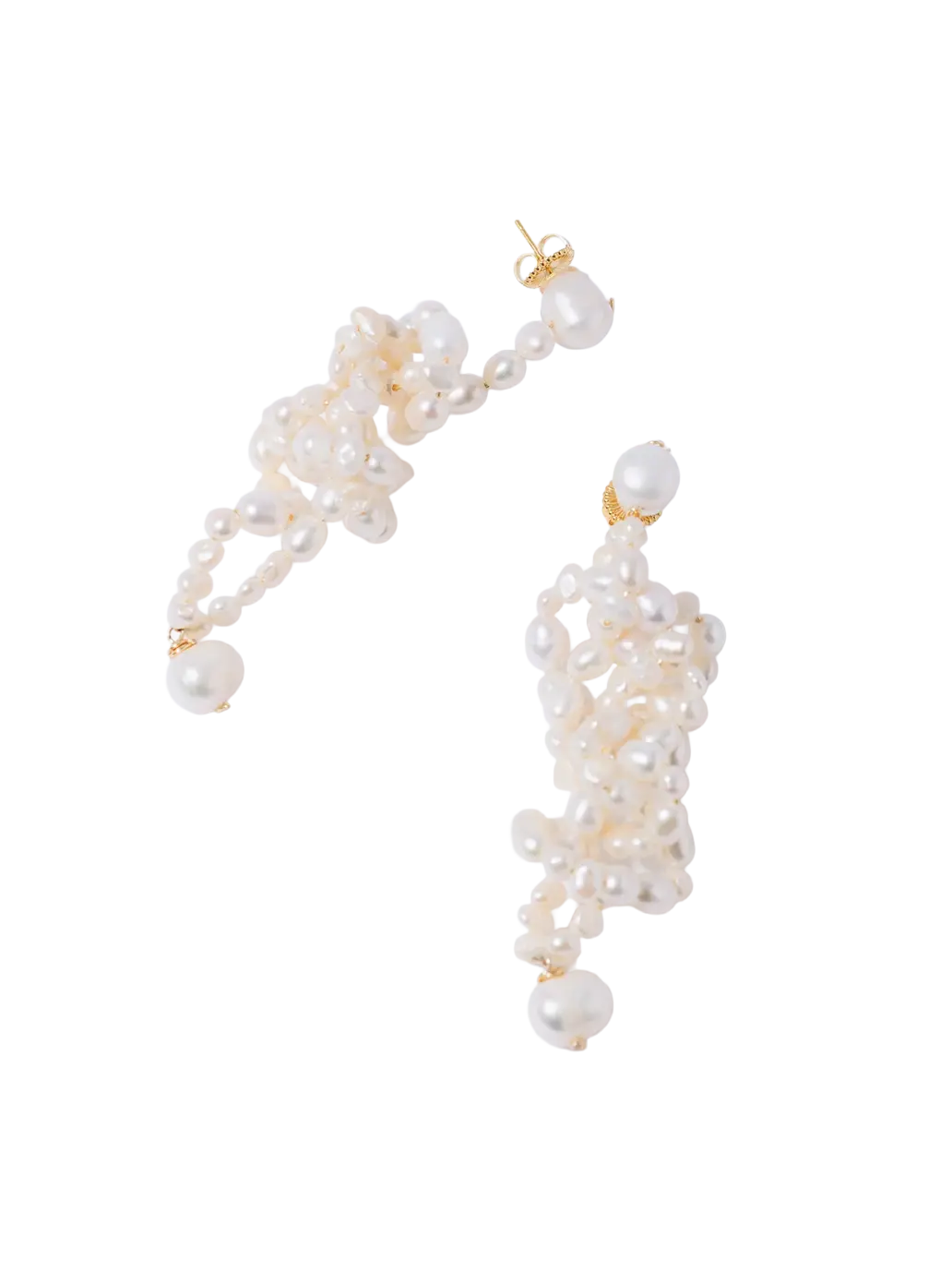 White Lotus Earrings PEARL OCTOPUSS.Y BEBE Concept 