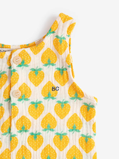 Strawberry all over woven playsuit Bobo Choses BEBE Concept 