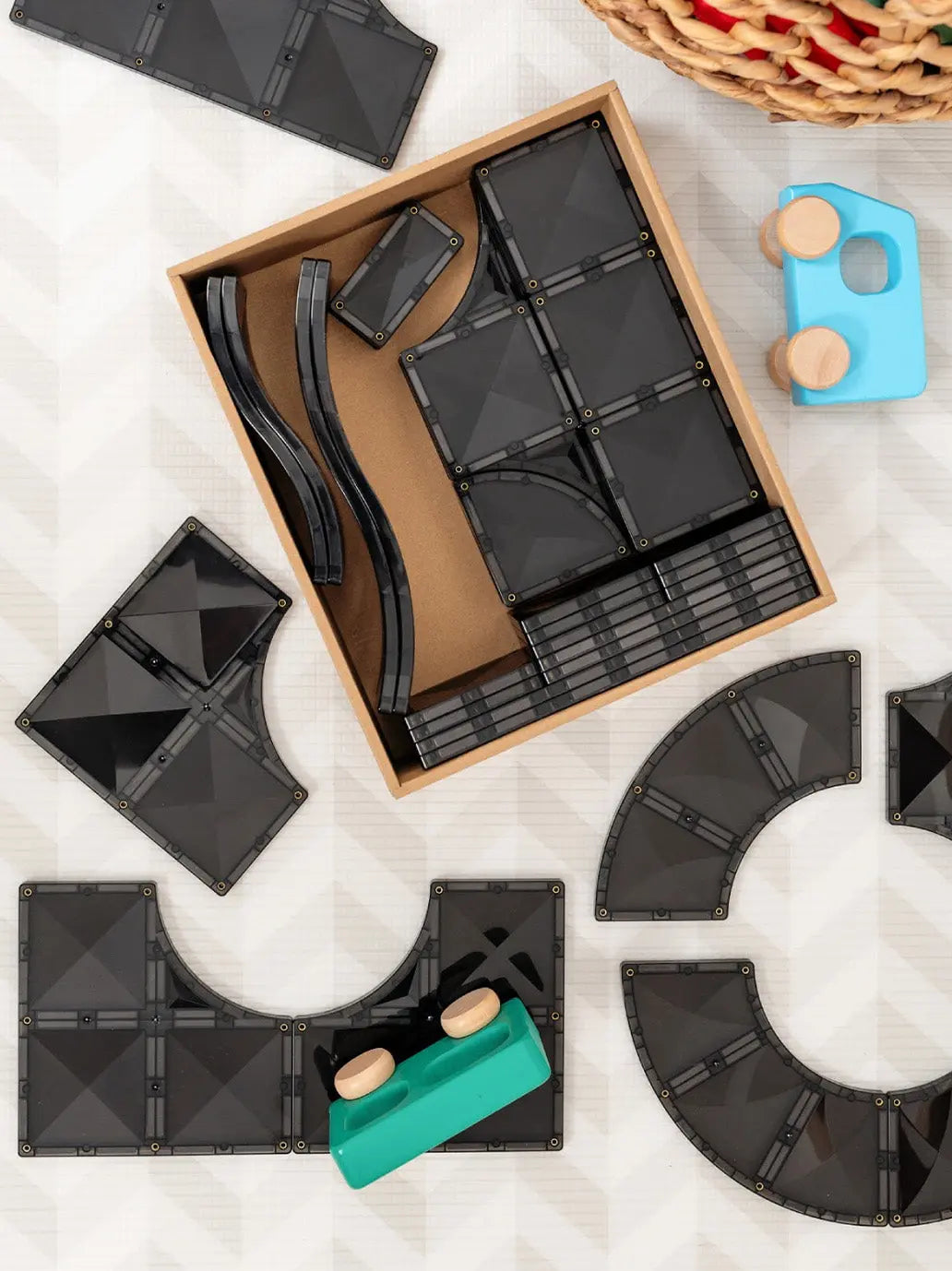 Klocki magnetyczne drogi Creative Roads Pack Connetix BEBE Concept 