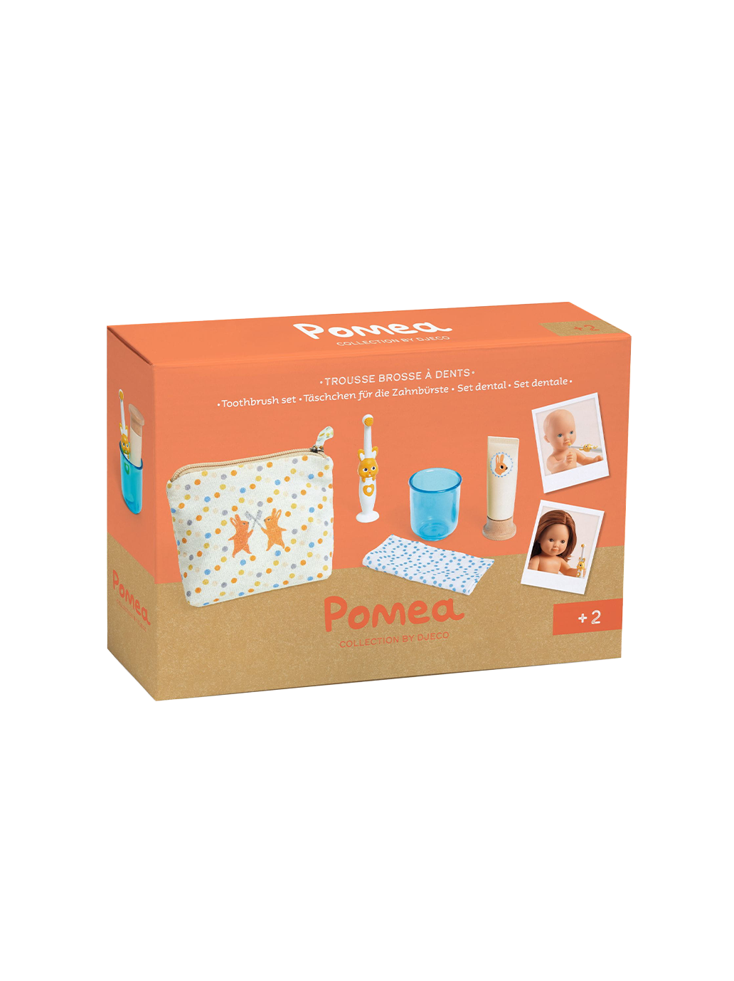 Zestaw do mycia zębów dla lalki Pomea Djeco BEBE Concept 