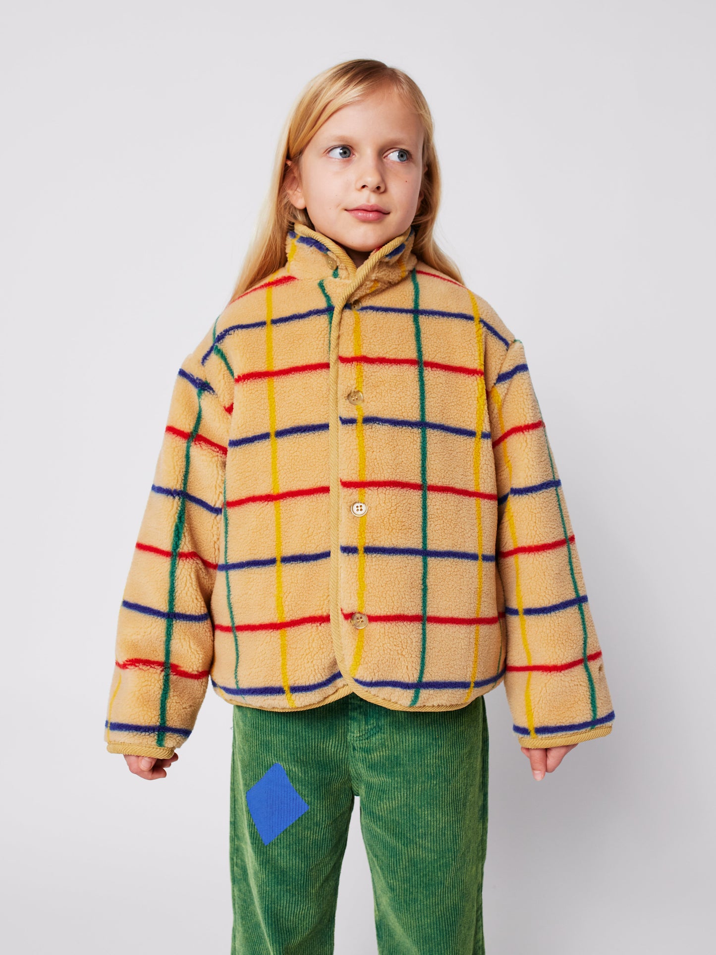 Color stripes sheepskin jacket Kids Bobo Choses BEBE Concept 