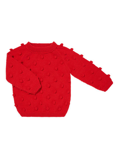 Sweterek popcorn z wełny merino Mille Family BEBE Concept 