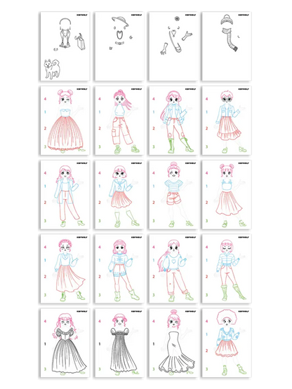 Podświetlany tablet do nauki rysowania mody Kidywolf BEBE Concept 