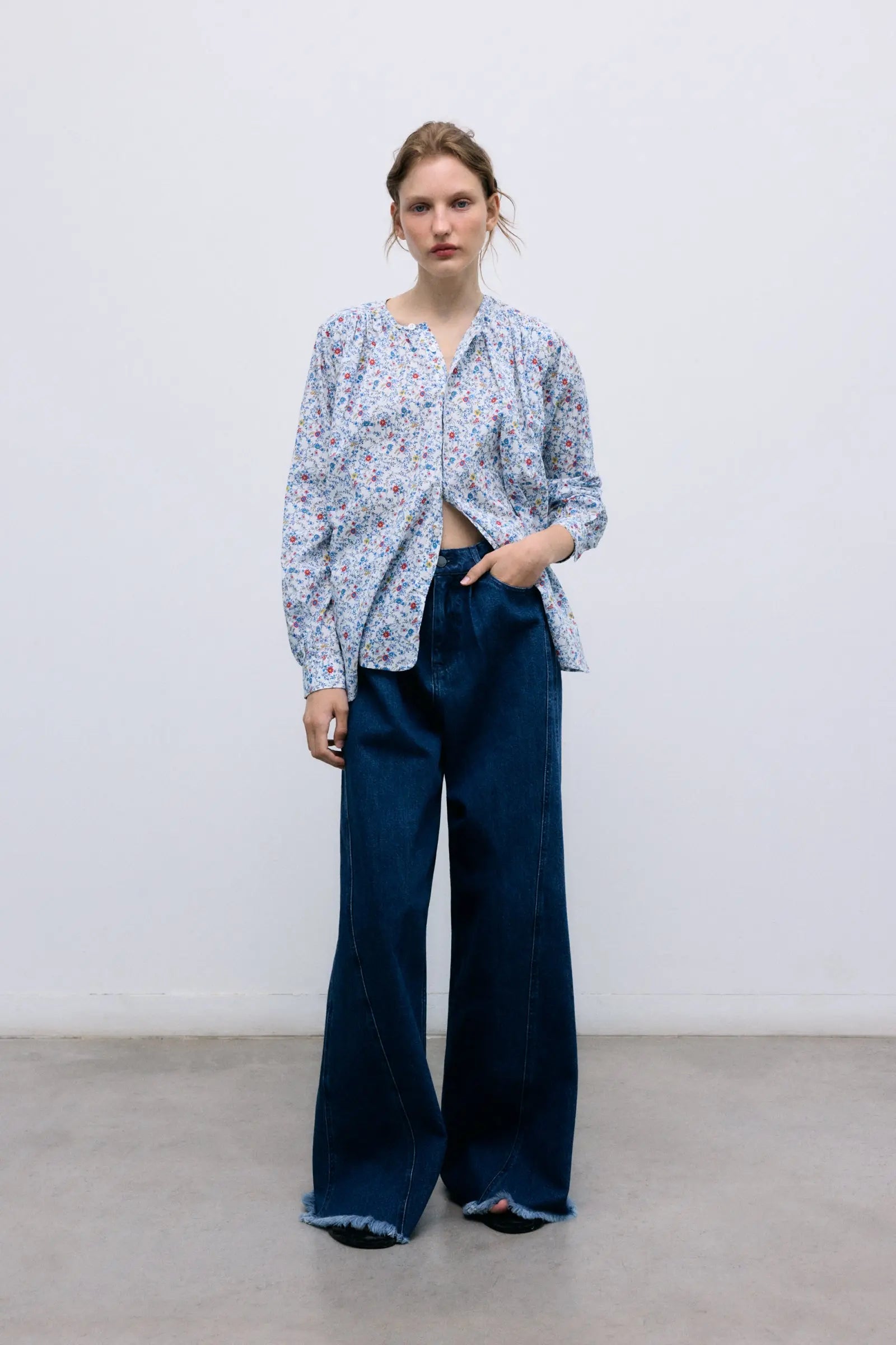 TNS Denim Extra Wide Woman Pant Indigo Denim The New Society BEBE Concept 