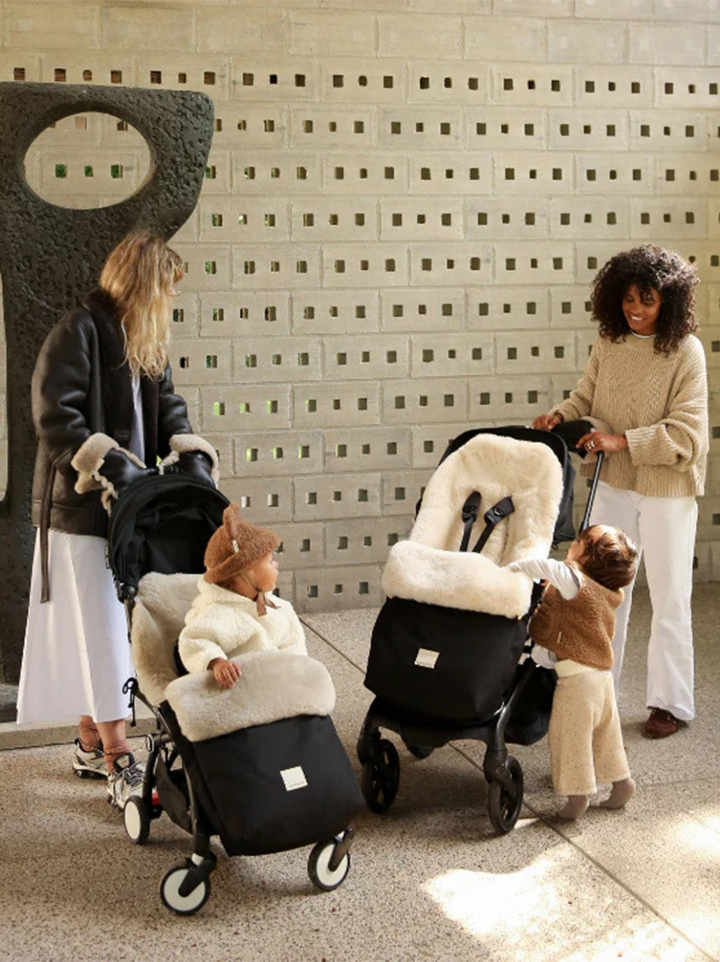 bolsa de cochecito impermeable con lana merino MILK