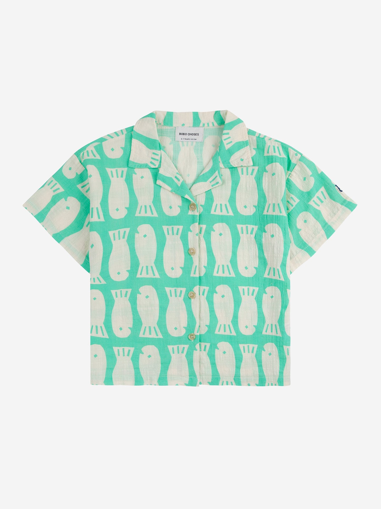 Koszulka Lucky Fish all over woven shirt Bobo Choses BEBE Concept 