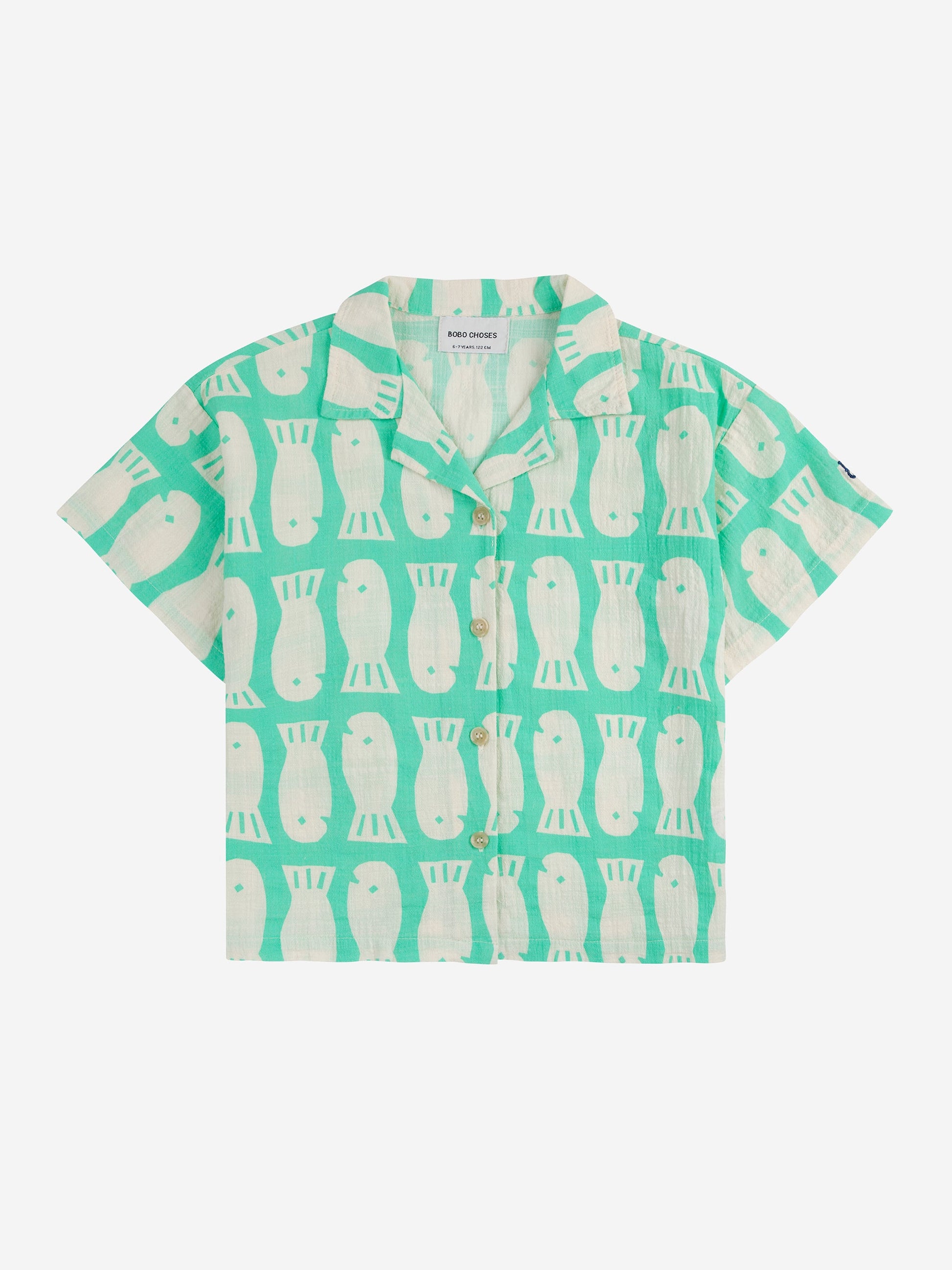 Koszulka Lucky Fish all over woven shirt Bobo Choses BEBE Concept 
