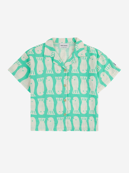 Koszulka Lucky Fish all over woven shirt Bobo Choses BEBE Concept 