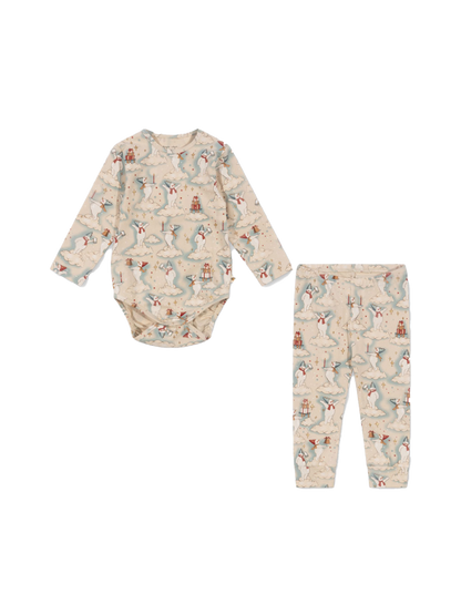 Niemowlęcy zestaw Basic body/pants set Konges Slojd BEBE Concept 