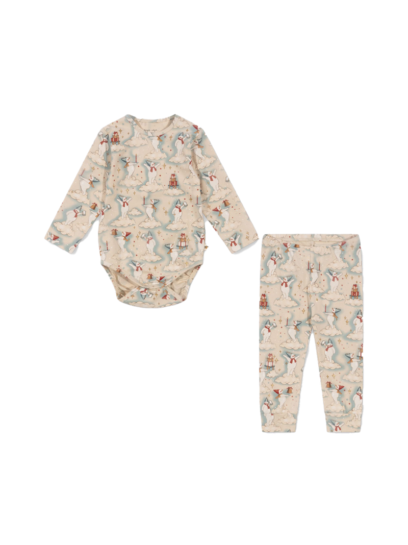 Niemowlęcy zestaw Basic body/pants set Konges Slojd BEBE Concept 