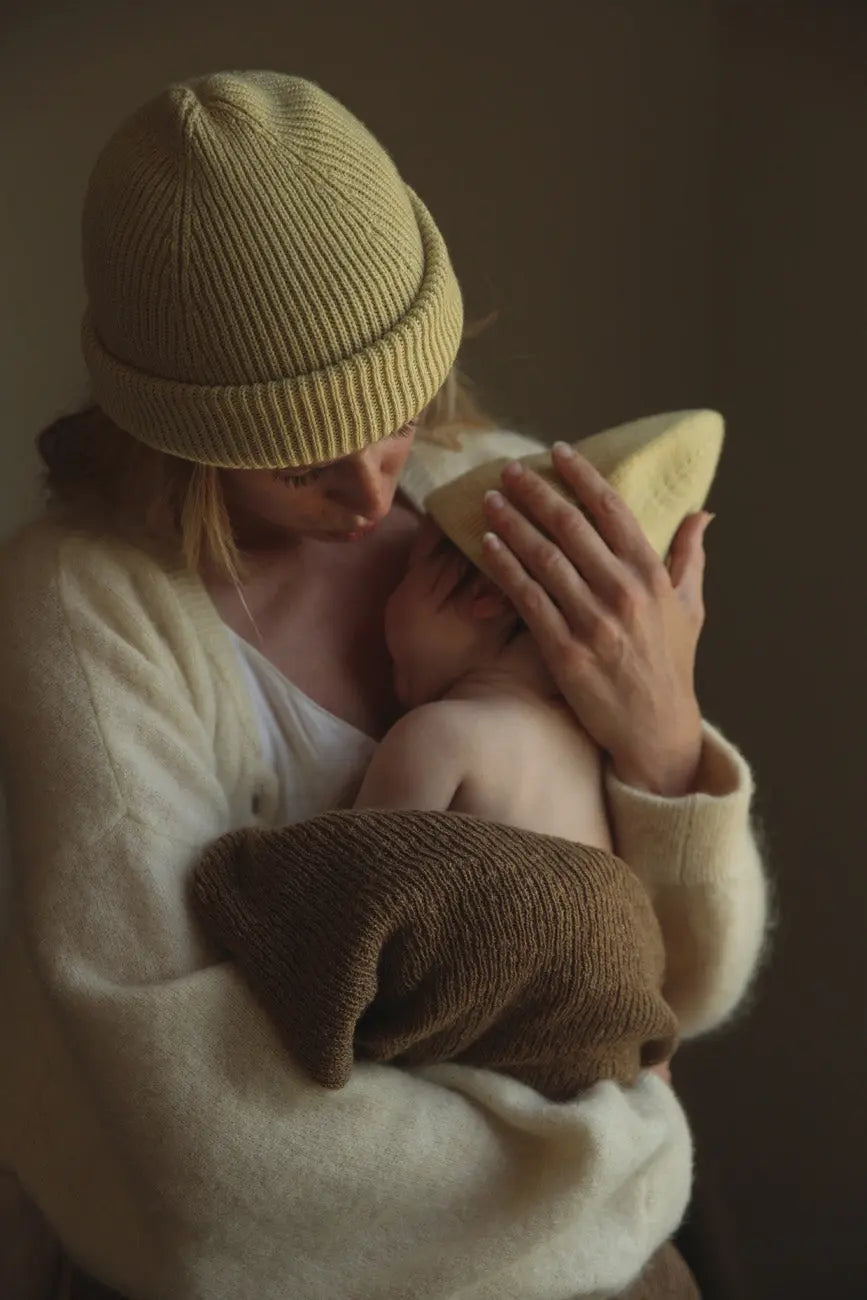 Czapka niemowlęca merino Beanie Newborn 0+ Hvid BEBE Concept 