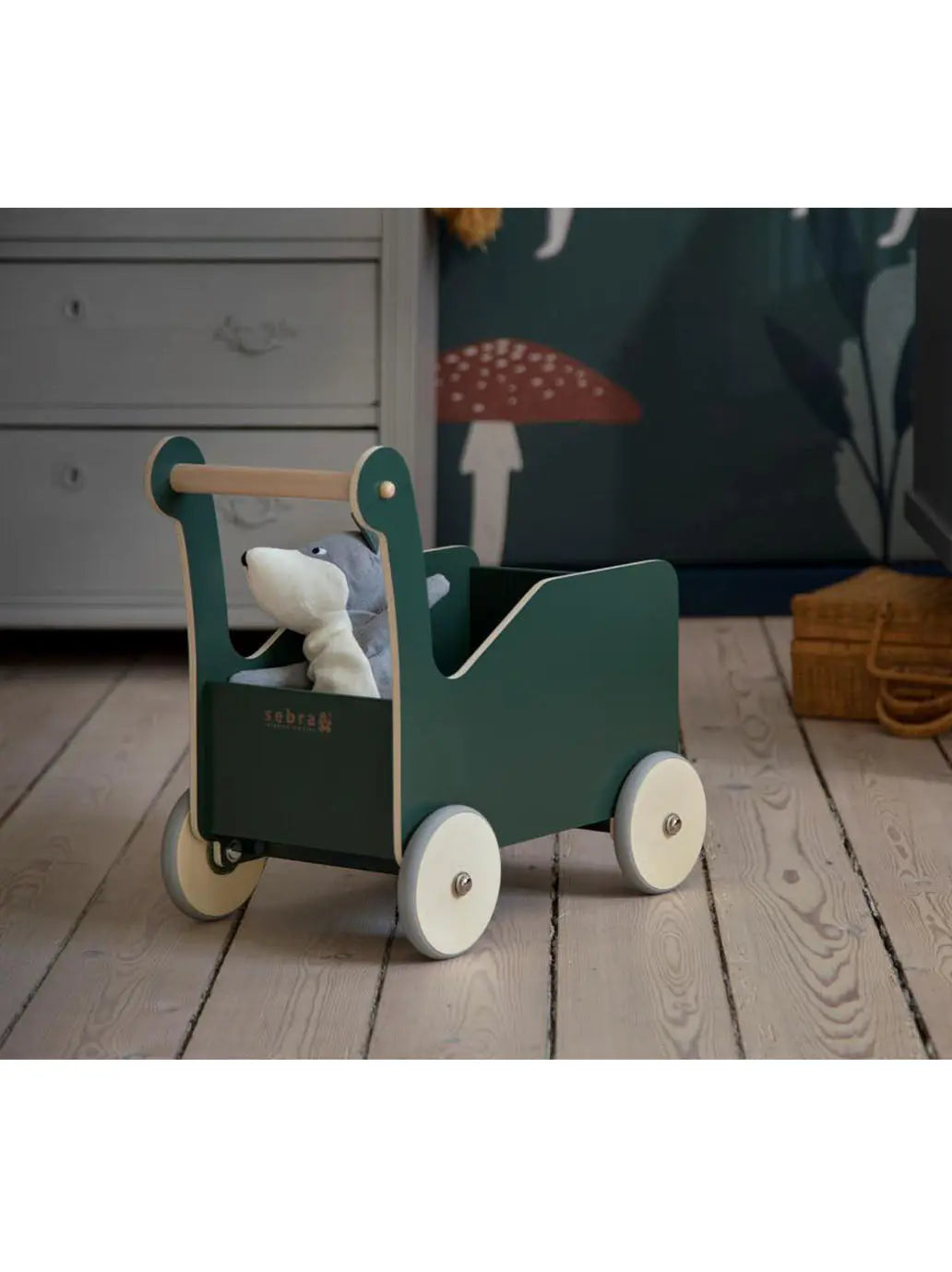 drewniany pchacz Baby Walker Sebra BEBE Concept 