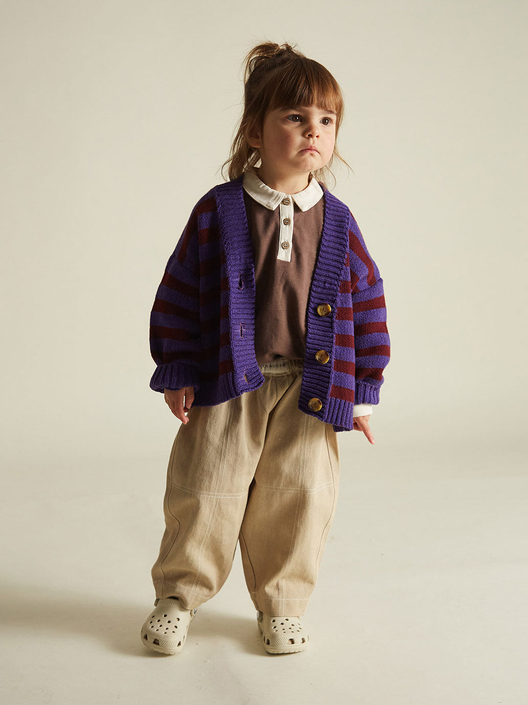 Kardigan Eben Purple Stripe Cardigan Claude&amp;Co BEBE Concept 