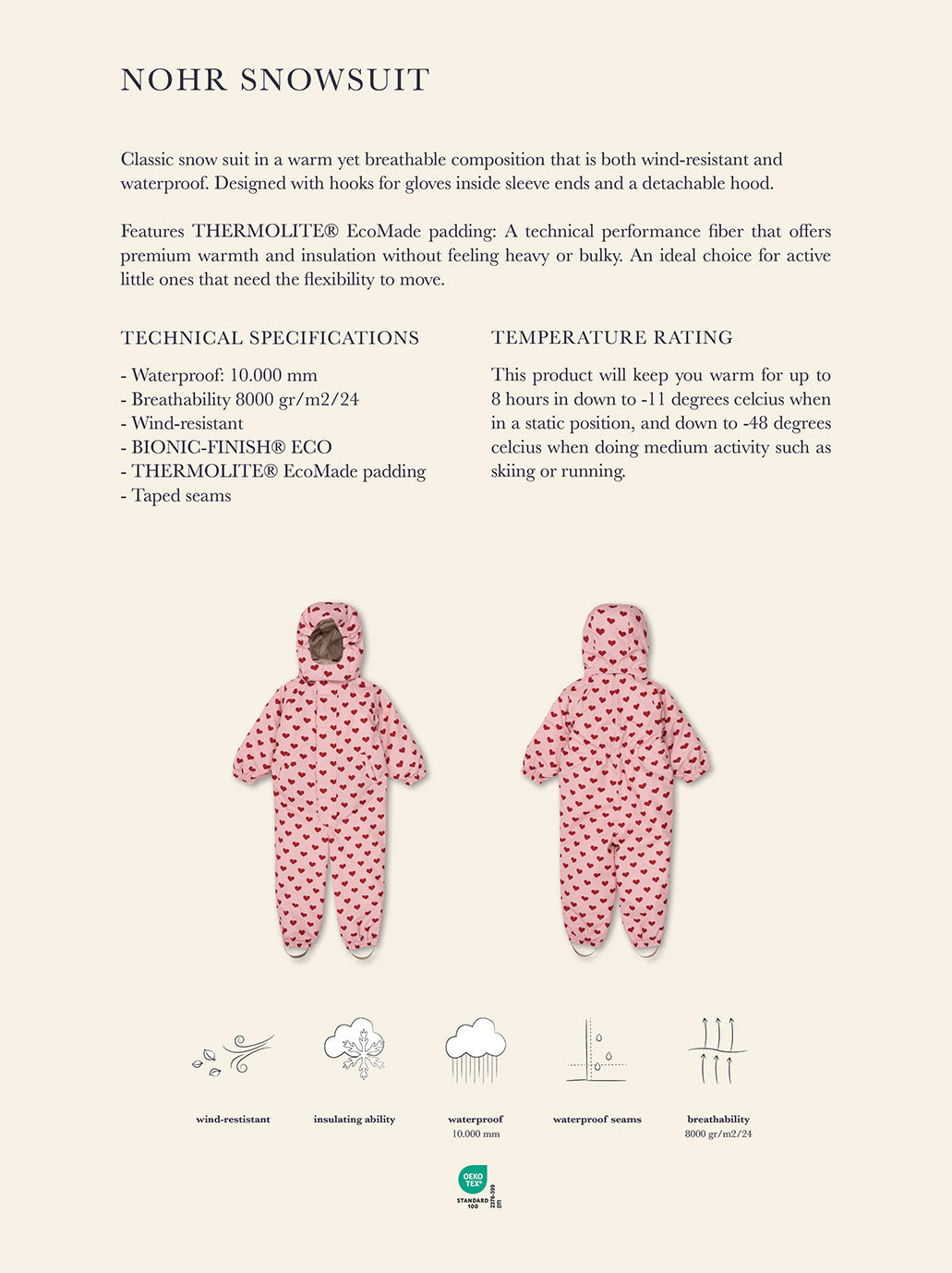 Zimowy kombinezon Nohr snowsuit print Konges Slojd BEBE Concept 