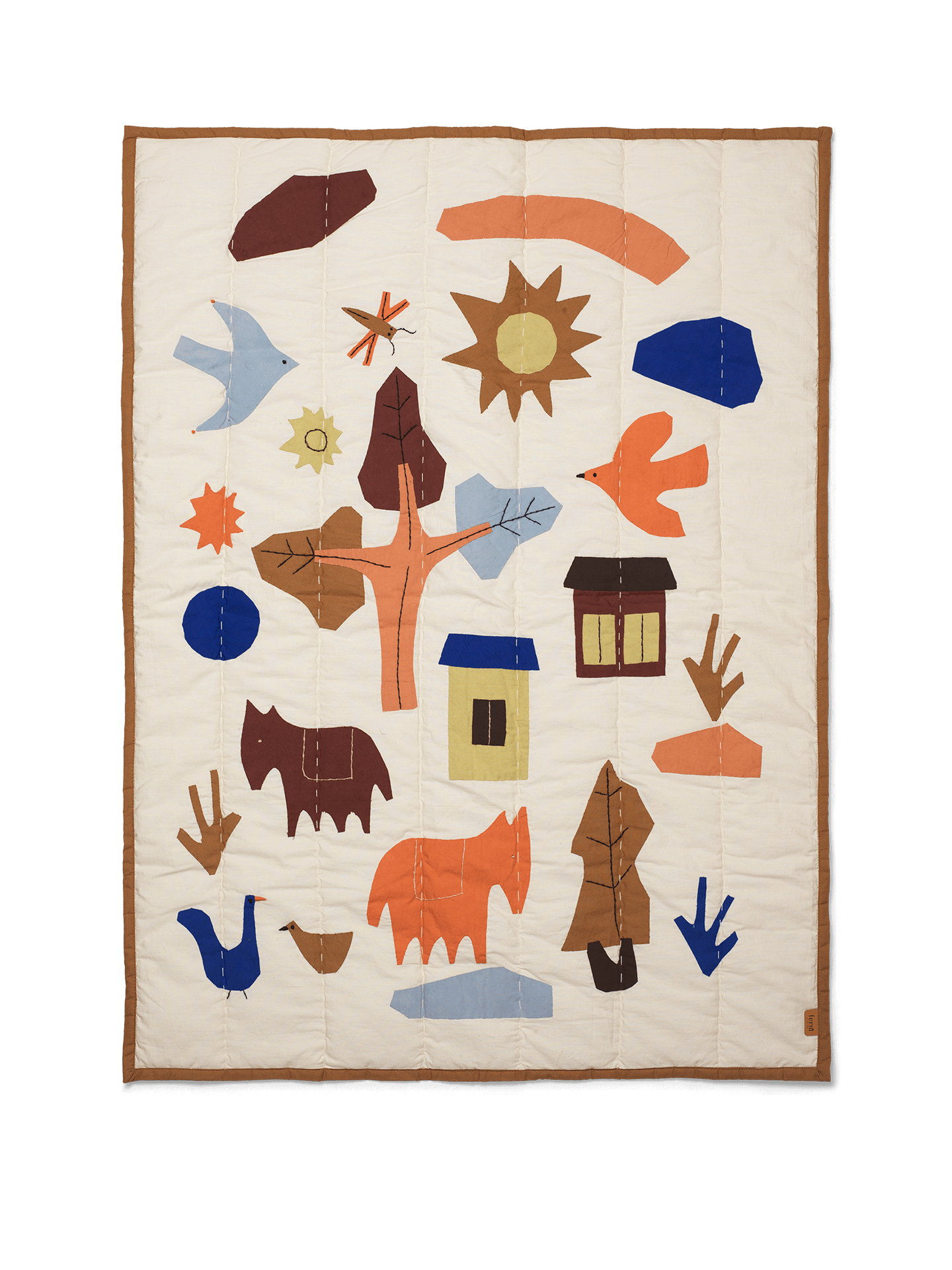 Haftowana narzuta Village Quilted Blanket Ferm Living BEBE Concept 