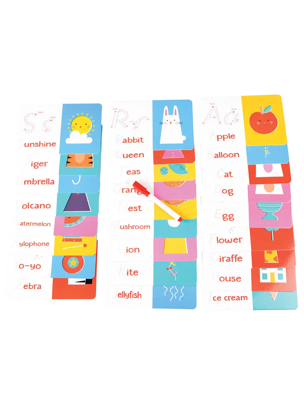 Karty do nauki angielskiego ABC Writing cards Rex London BEBE Concept 